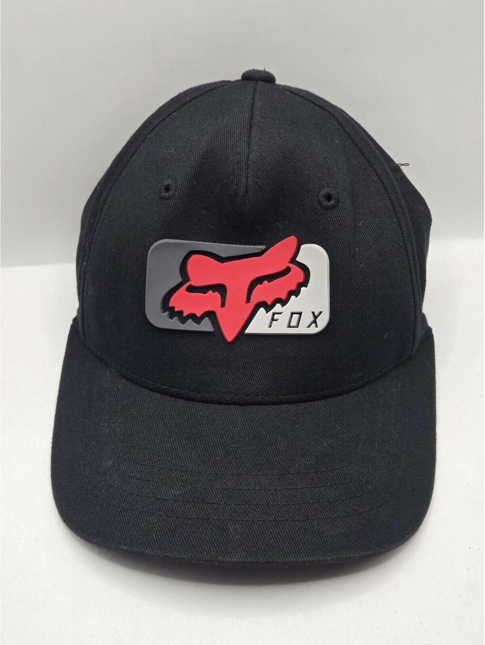 Fox Racing Youth Mirer Flexfit Hat Black Red Sonic Weld Patch Cap Stretch Fit